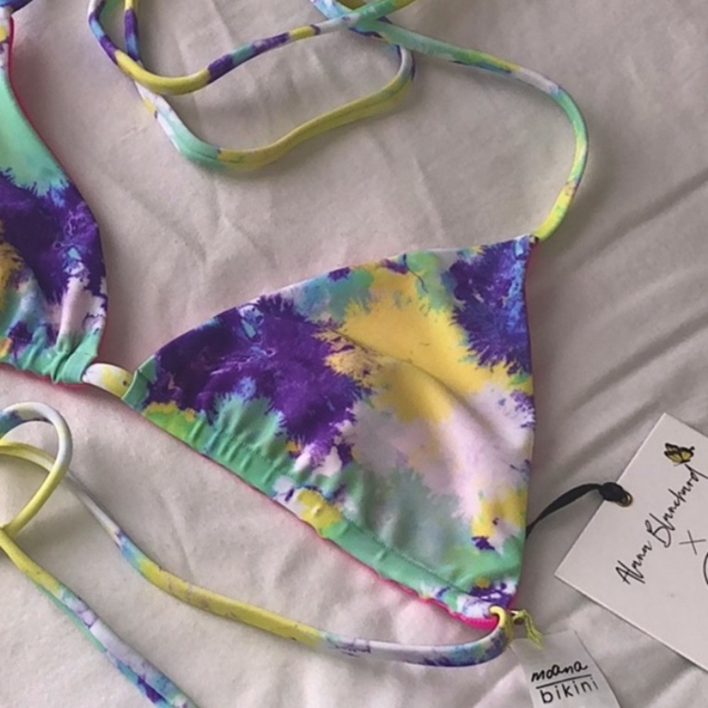 Moana Bikini x Alana Blanchard BOUNCIN SET - Tie dye + Hot pink Bikini! 🩷💜💛💚